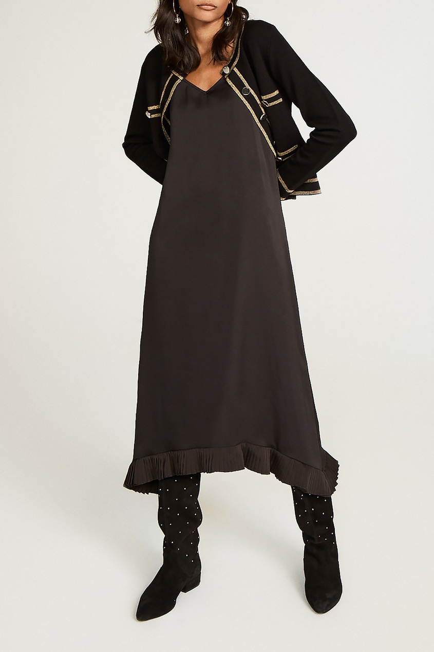 фото Черное платье на бретелях claudie pierlot