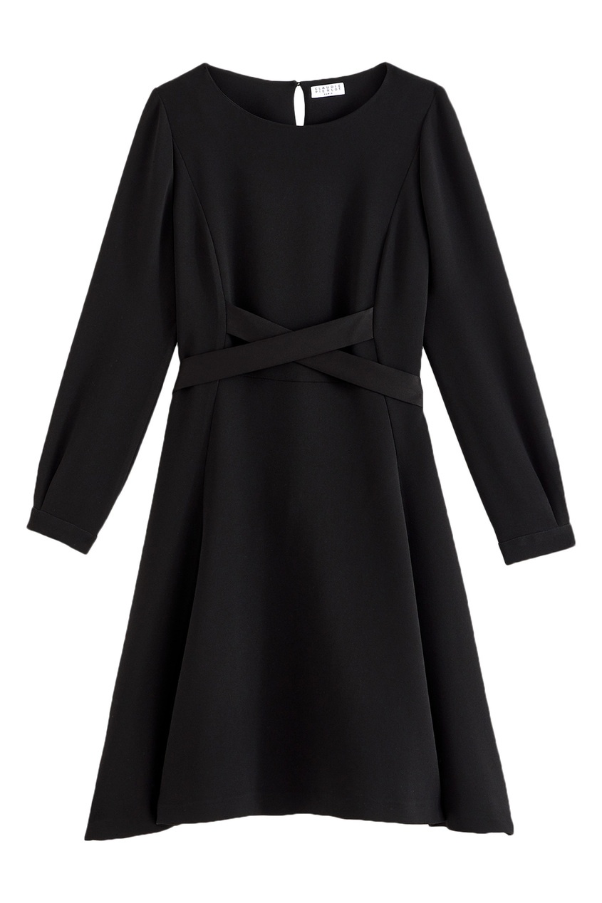 фото Черное платье с асимметричным подолом claudie pierlot