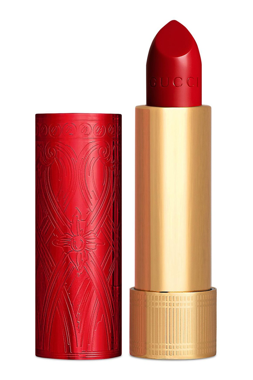 фото Limited edition rouge à lèvres satin – помада с сатиновым эффектом – 25 goldie red gucci beauty