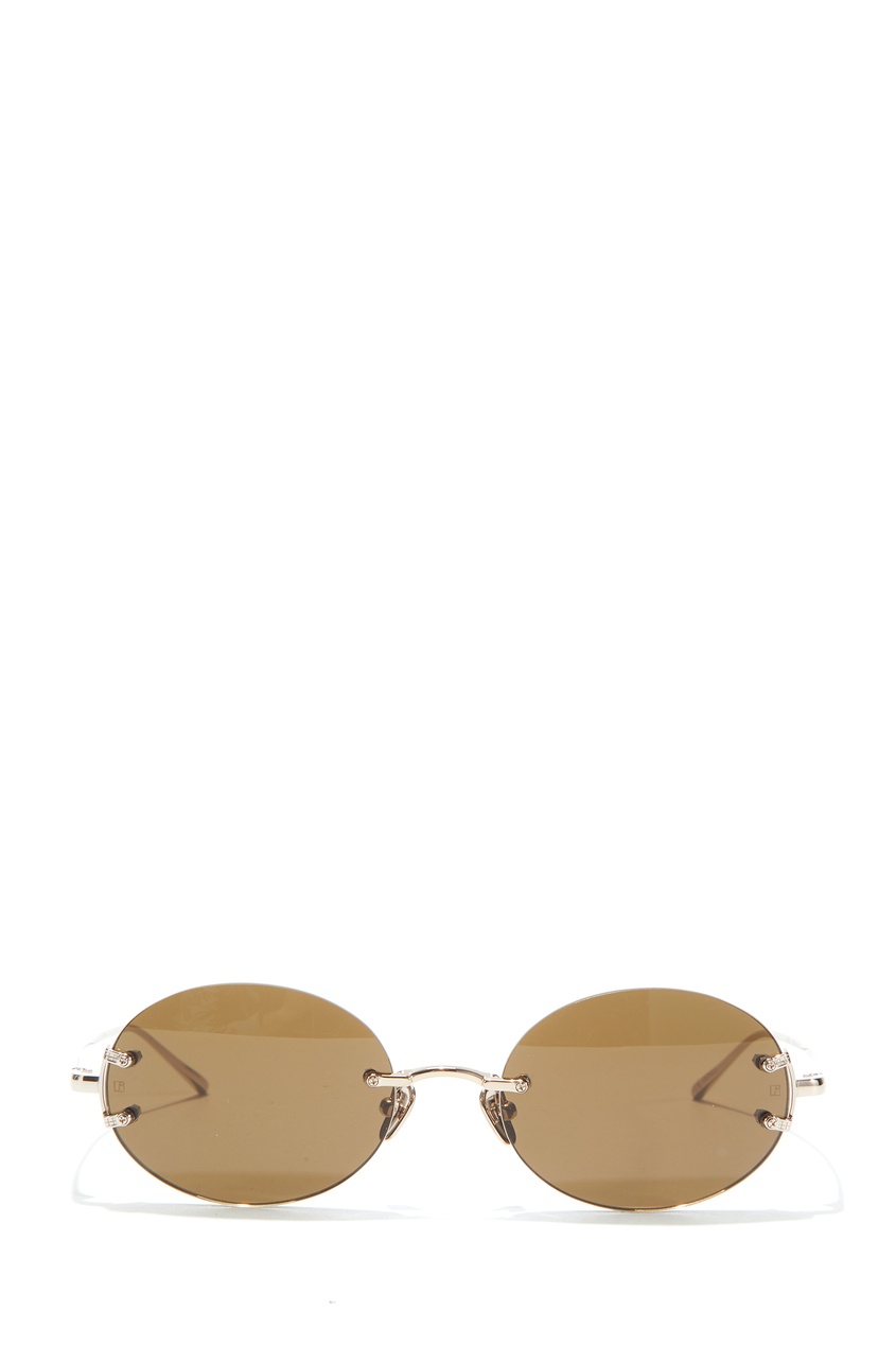 фото Овальные солнцезащитные очки linda farrow