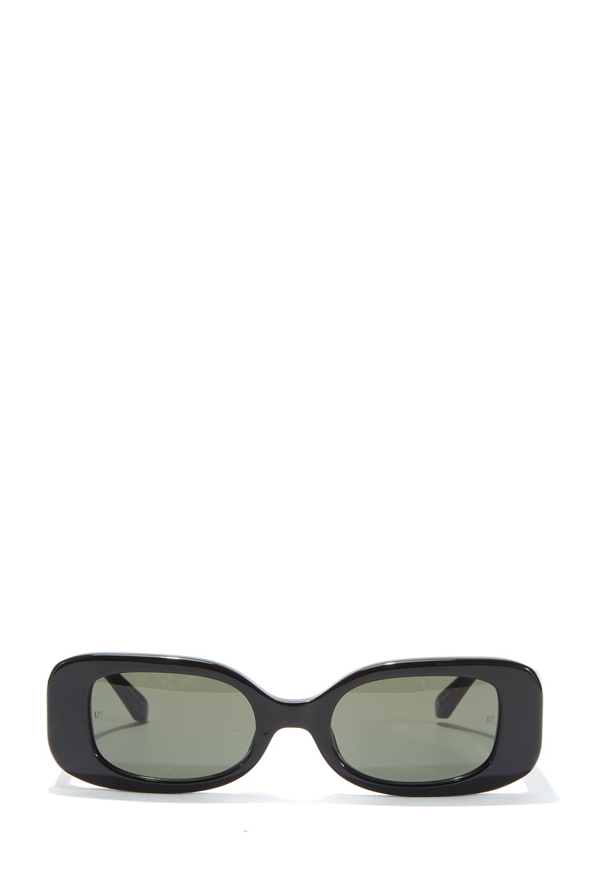 фото Черные солнцезащитные очки в прямоугольной оправе lola linda farrow