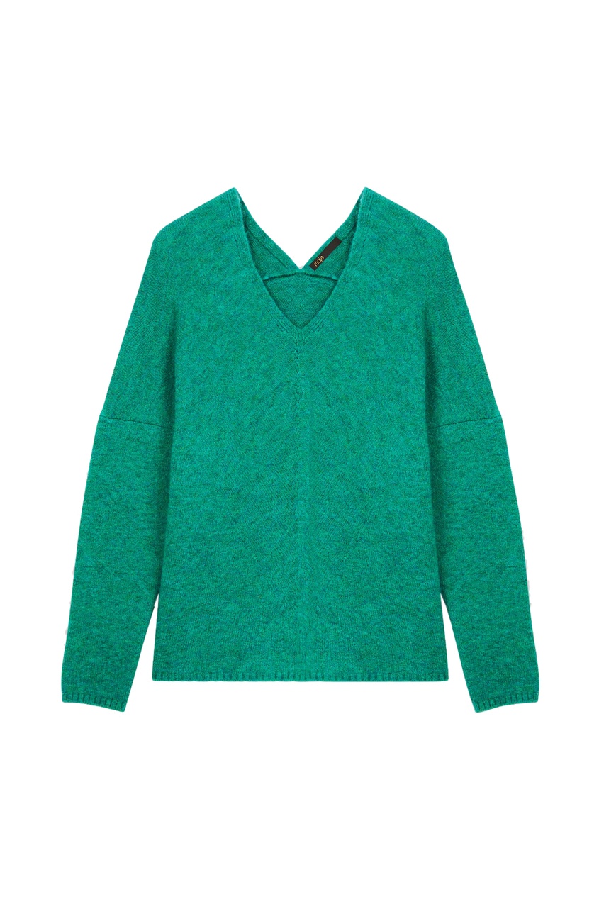 фото Зеленый пуловер maje