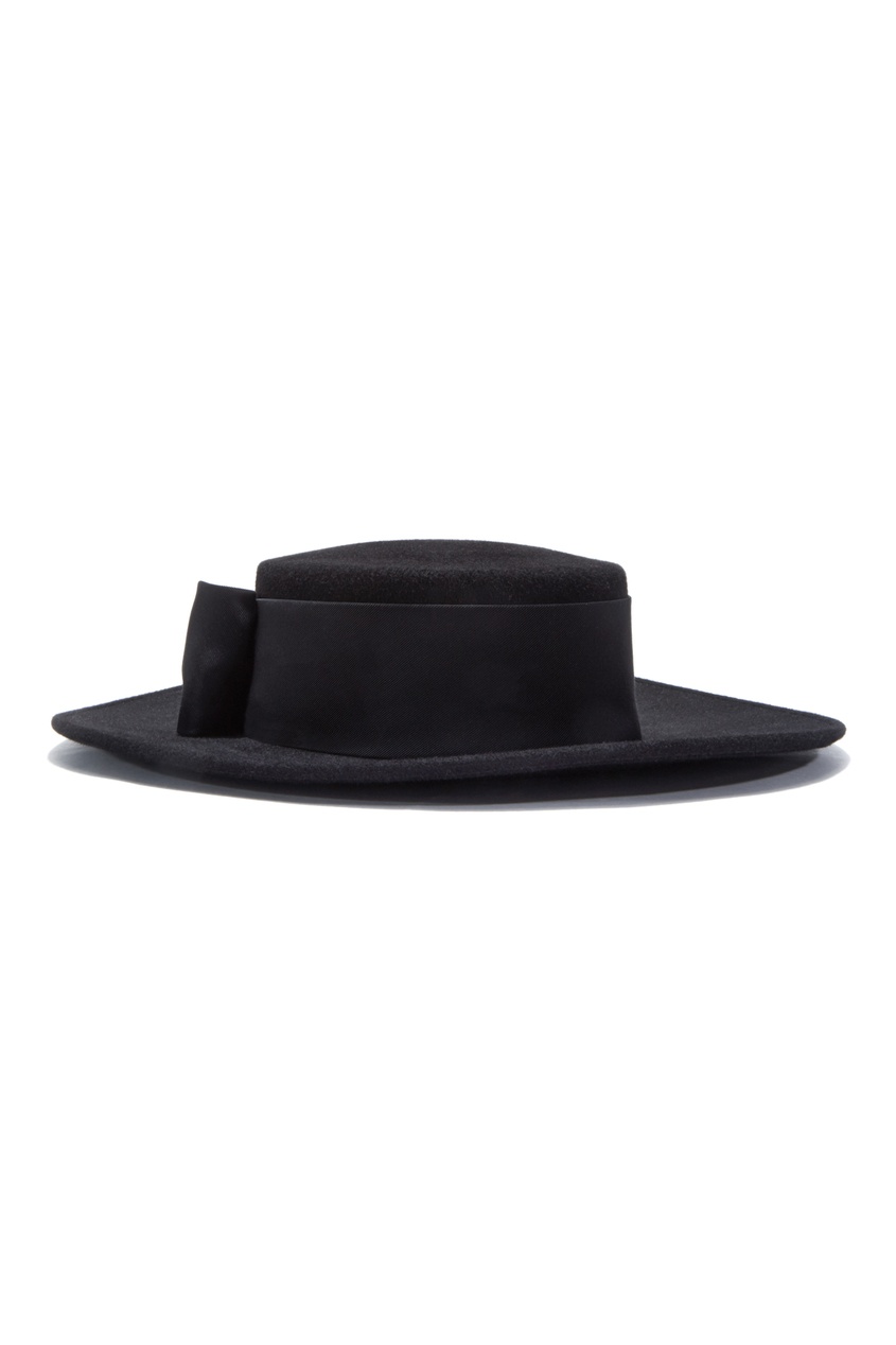 фото Черная фетровая шляпа с широкими полями gucci