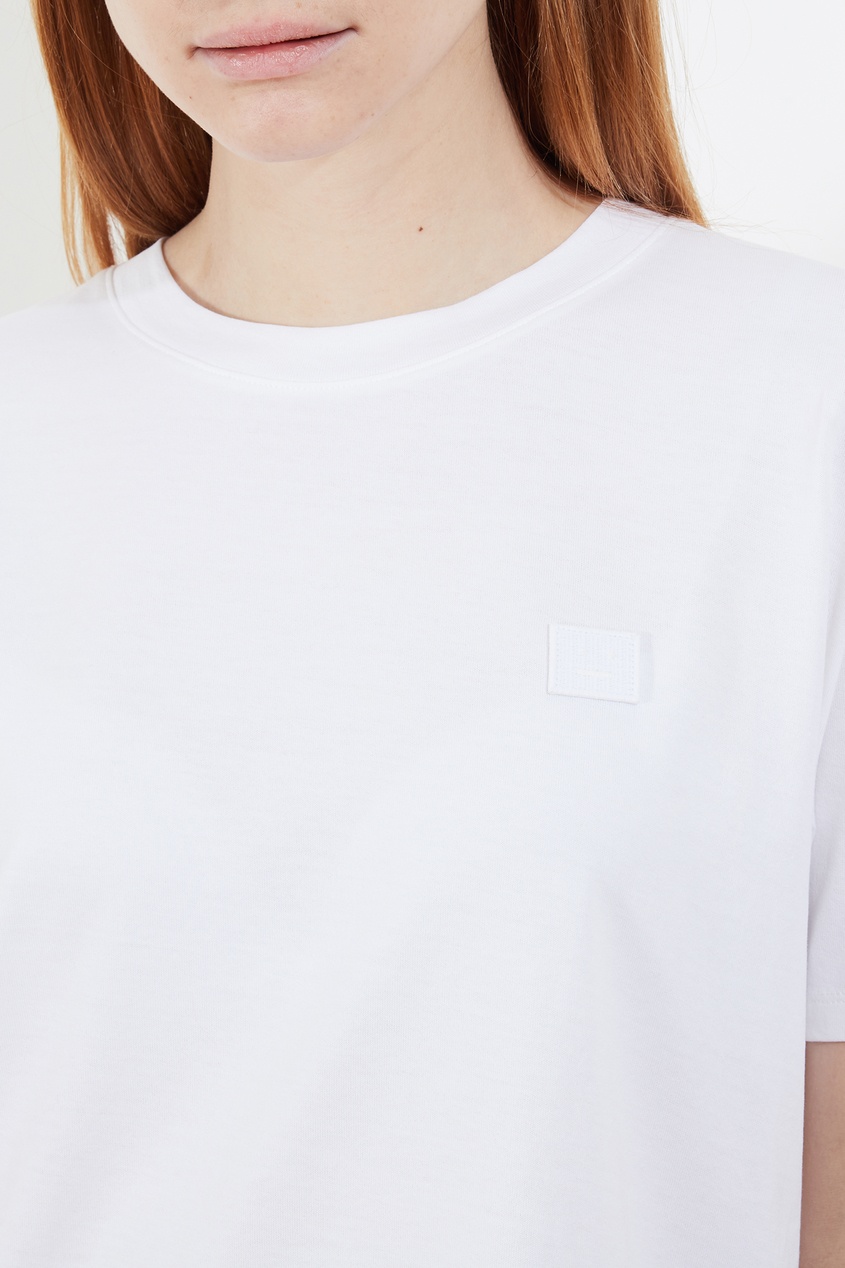 фото Белая футболка из хлопка acne studios