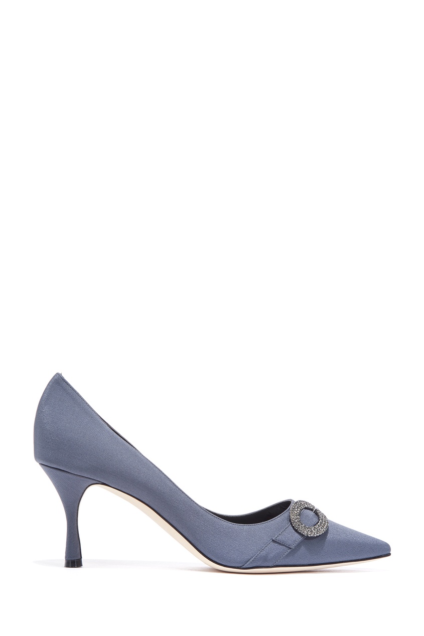 фото Синие туфли из крепа codalunga crep 70 manolo blahnik