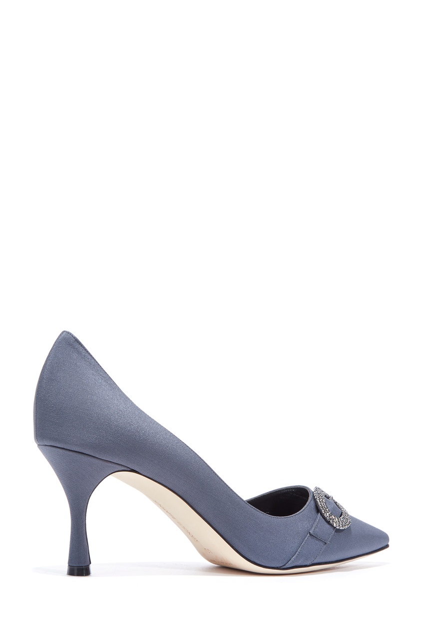 фото Синие туфли из крепа codalunga crep 70 manolo blahnik