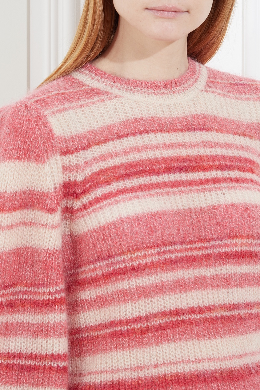 фото Красный полосатый свитер из мохера и шерсти eleonore isabel marant etoile