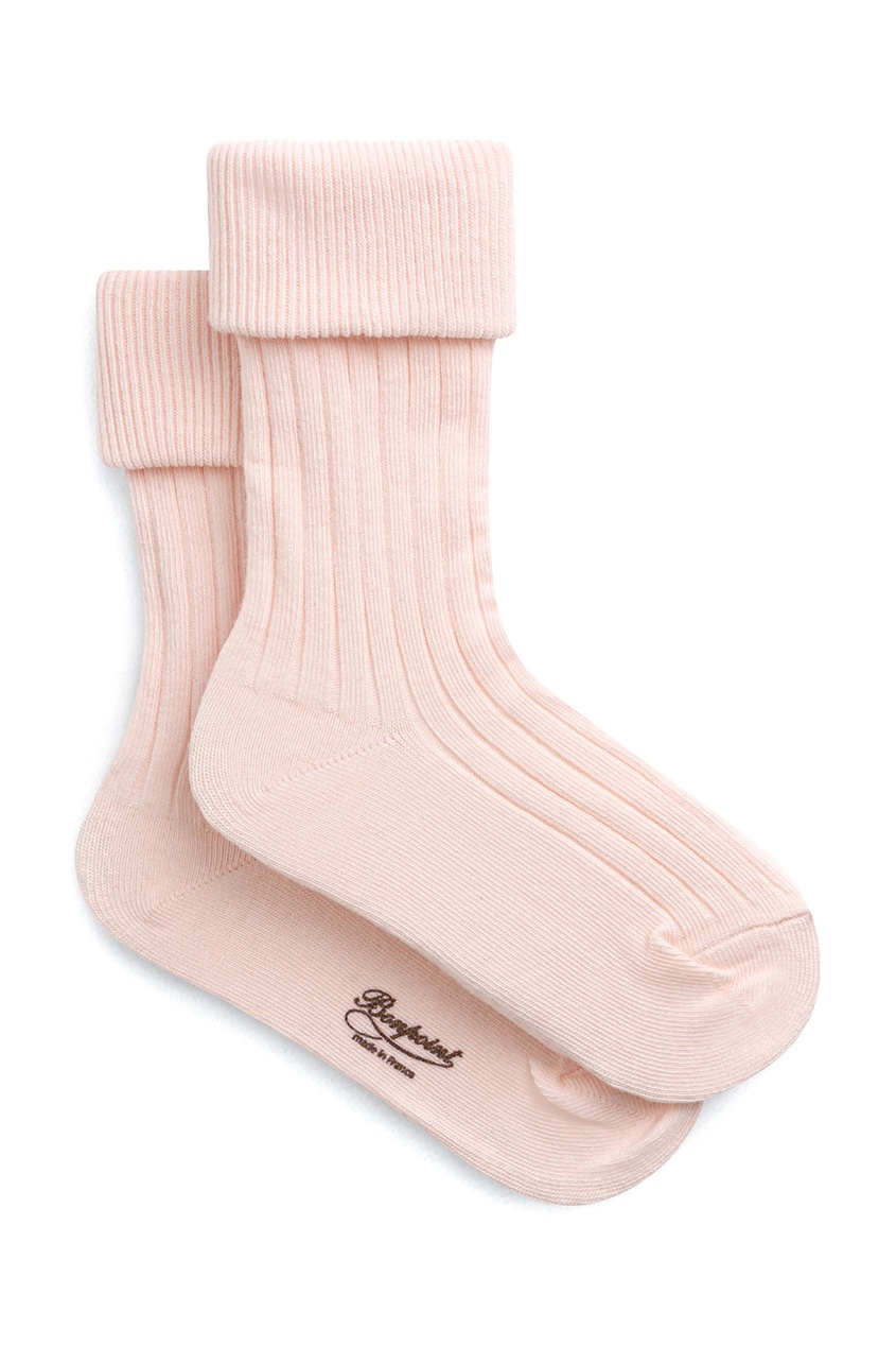 фото Светло-розовые хлопковые носки bonpoint