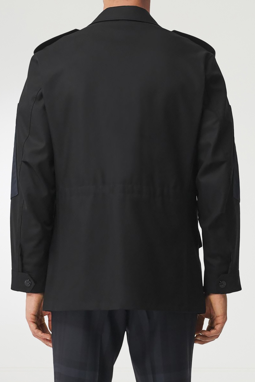 фото Черная куртка с накладными карманами burberry