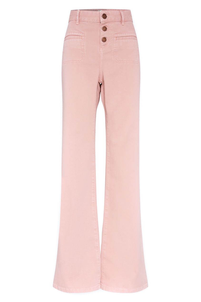 фото Пудрово-розовые расклешенные джинсы gerard darel