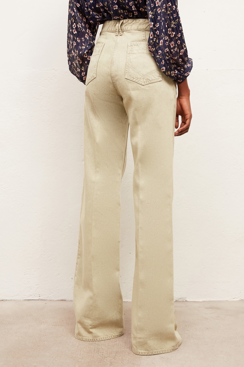 фото Расклешенные джинсы цвета хаки gerard darel