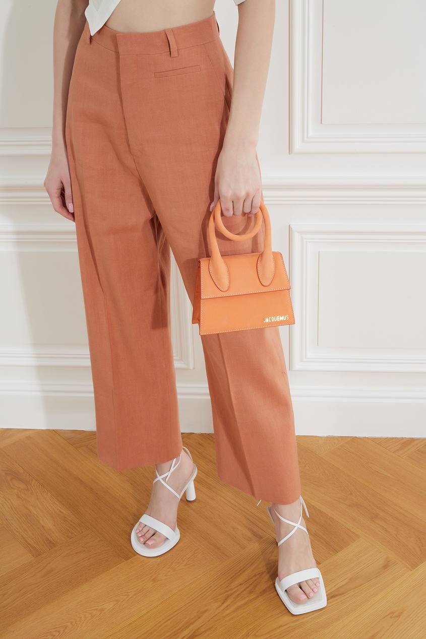 фото Оранжевая сумка из нубука le chiquito noeud jacquemus