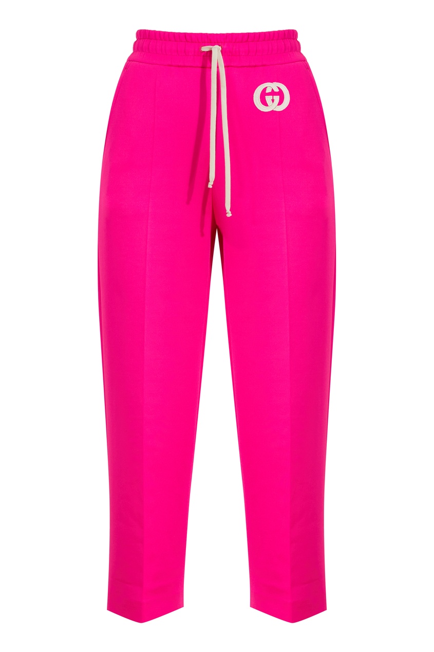 фото Ярко-розовые укороченные брюки gucci