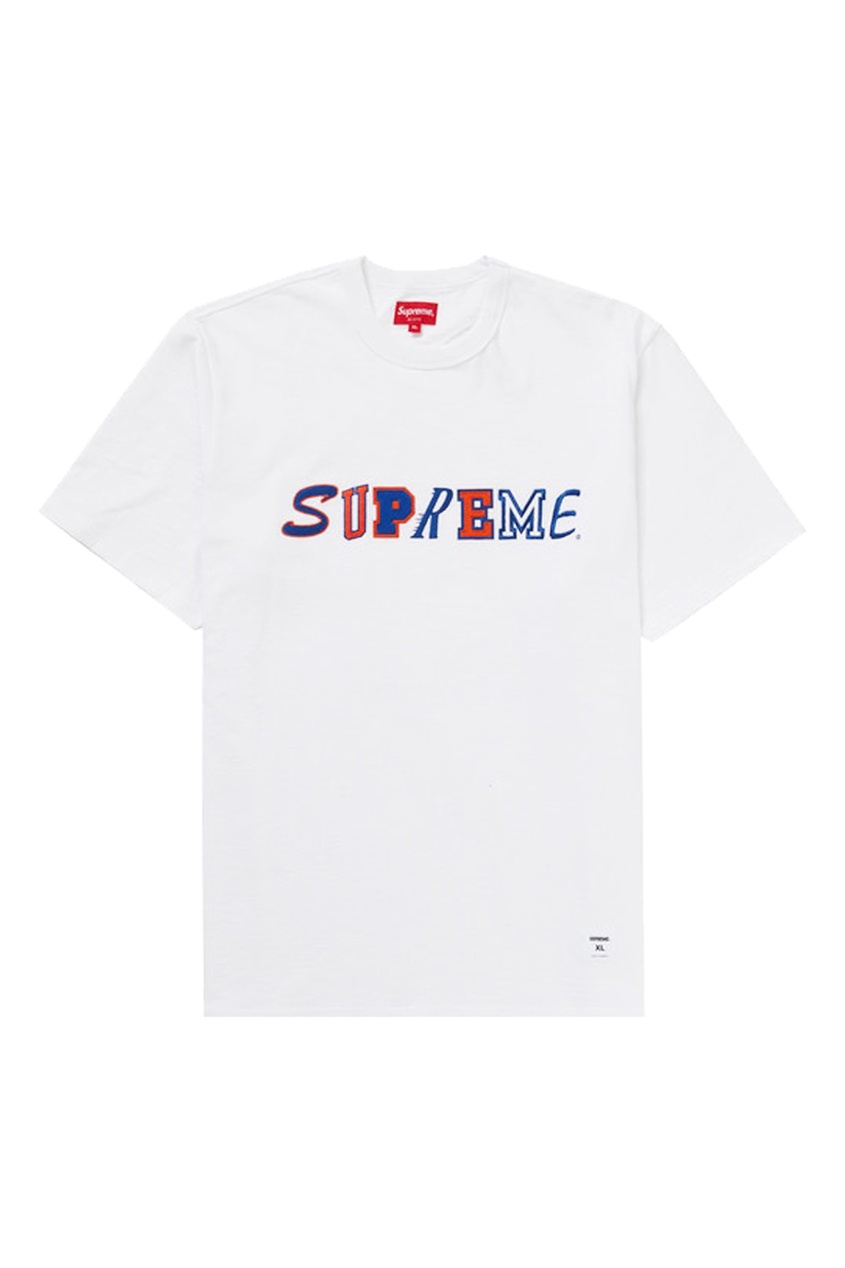 фото Белая футболка supreme collage logo s/s top white