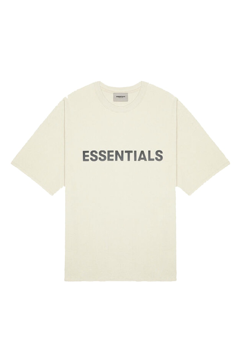 фото Бежевая футболка fear of god essentials 3d supreme