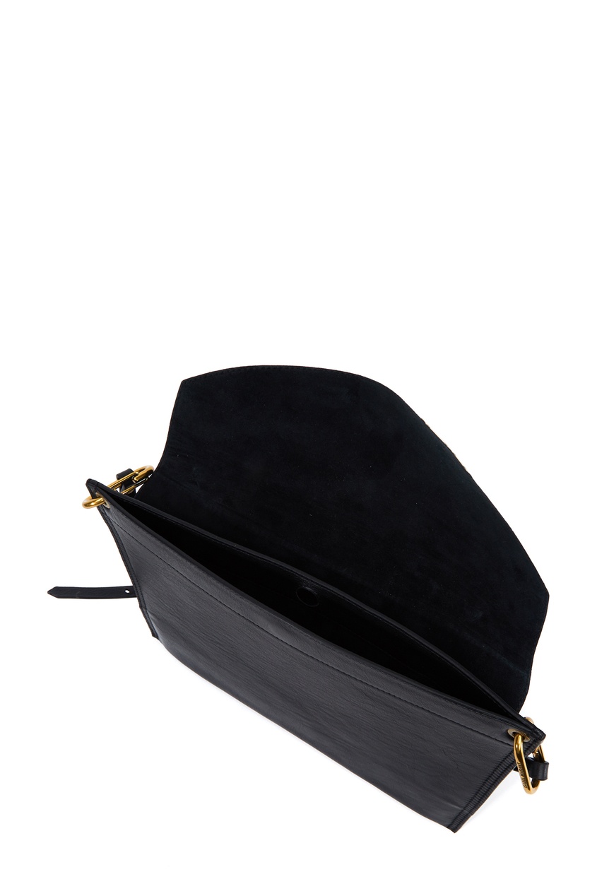 фото Черная кожаная сумка tryne isabel marant