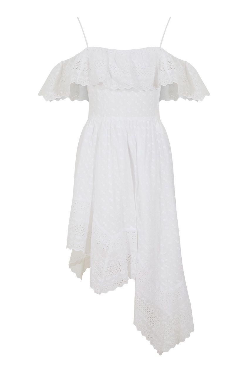 фото Белое хлопковое платье isabel marant etoile