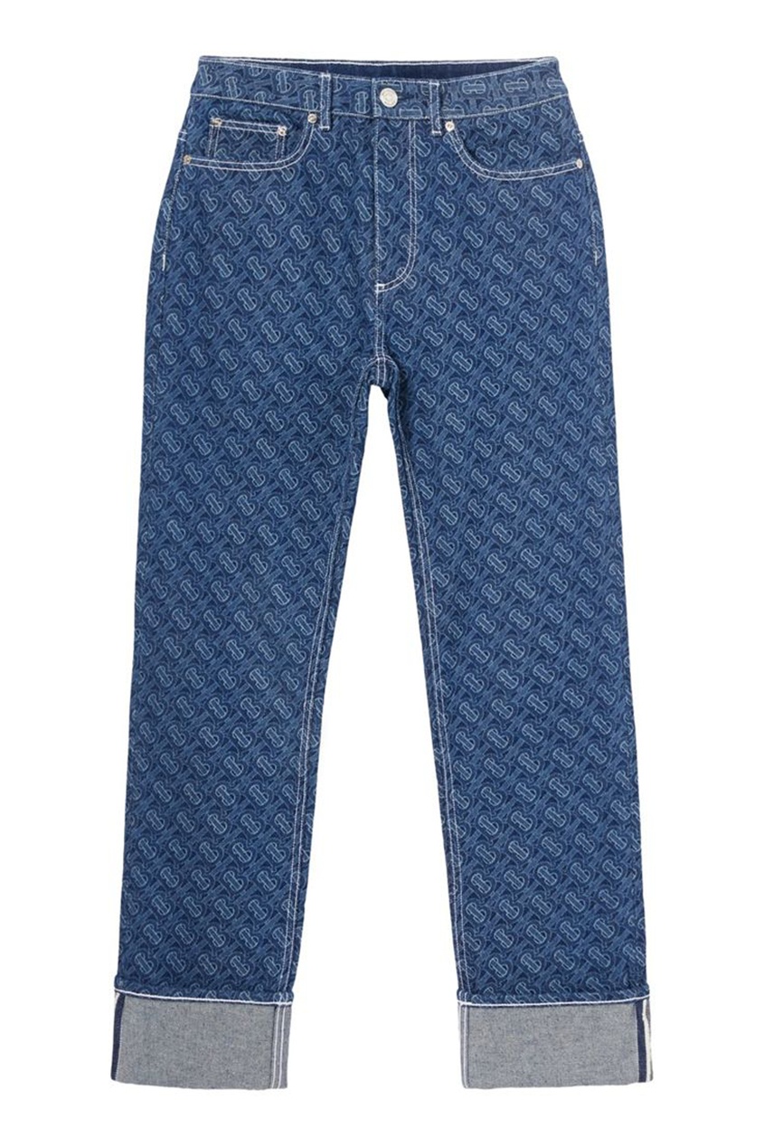 Синие джинсы с монограммами Burberry Blue 10198148 