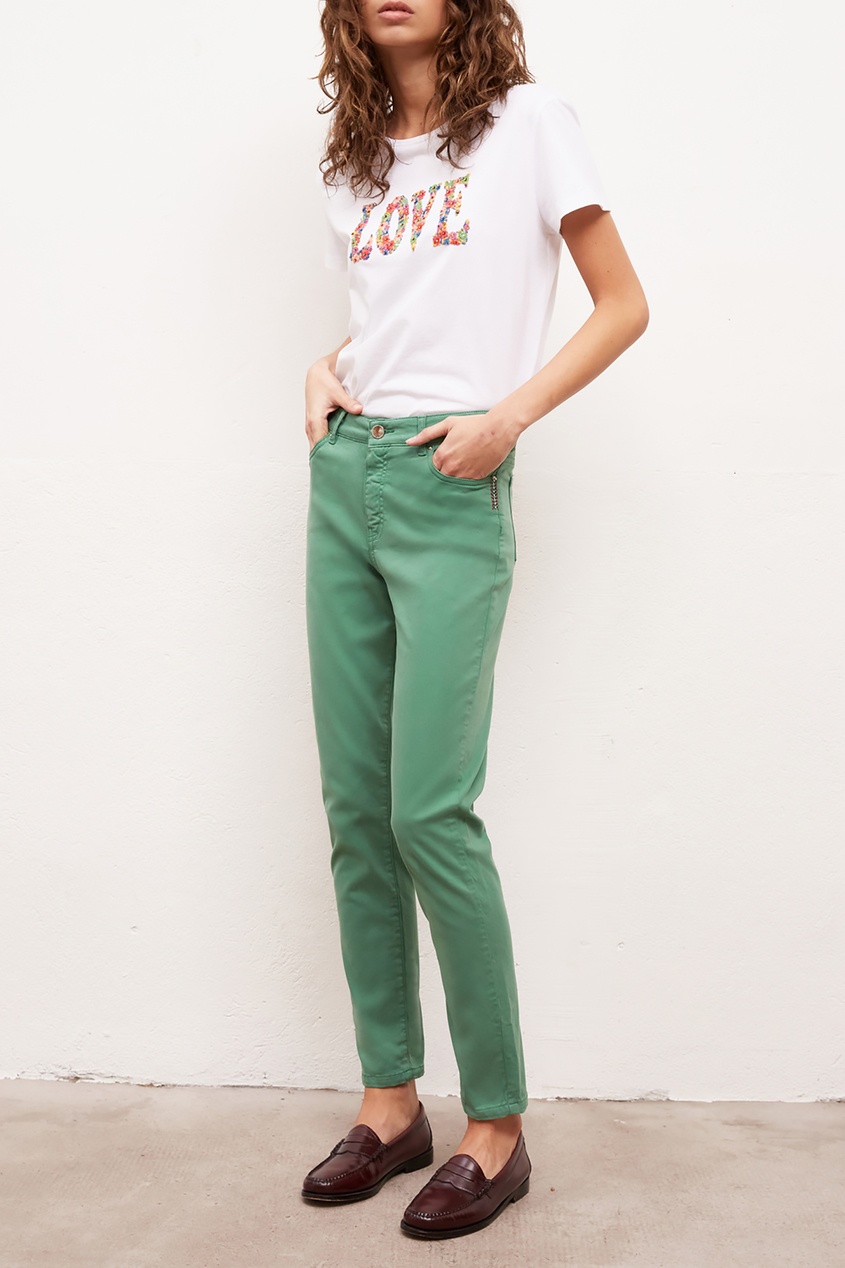 фото Зеленые прямые джинсы gerard darel