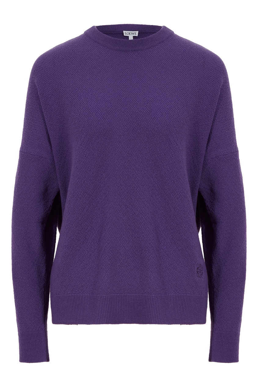 фото Фиолетовый свитер из кашемира loewe
