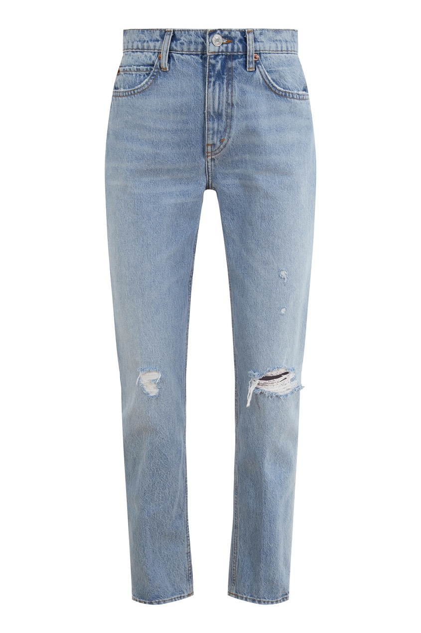 фото Голубые джинсы с потертостями re/done