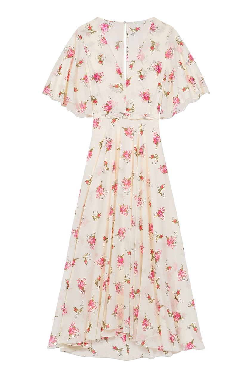 фото Муслиновое платье с цветочным принтом maje