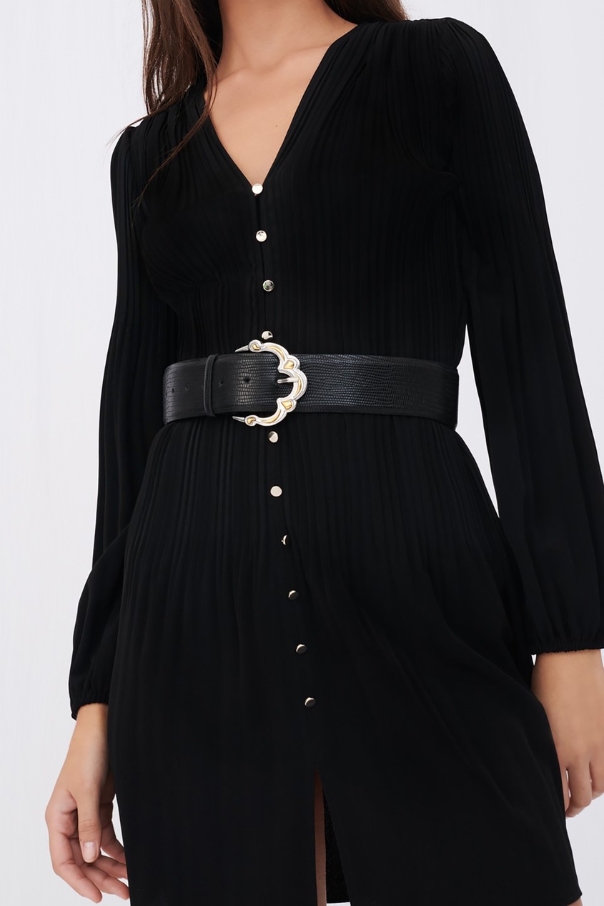фото Черное платье в плиссировку maje