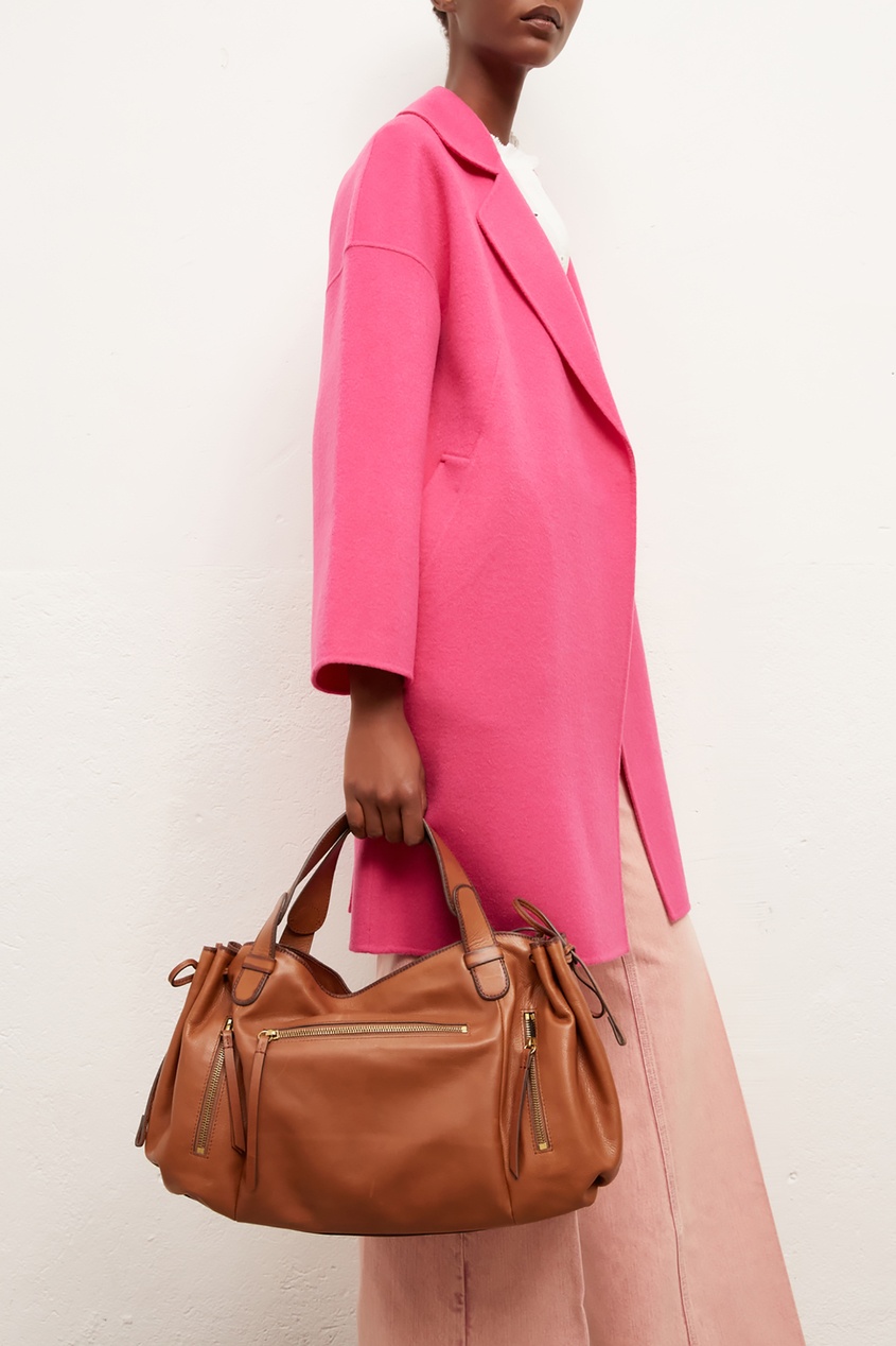 фото Розовое шерстяное пальто raphaelle gerard darel