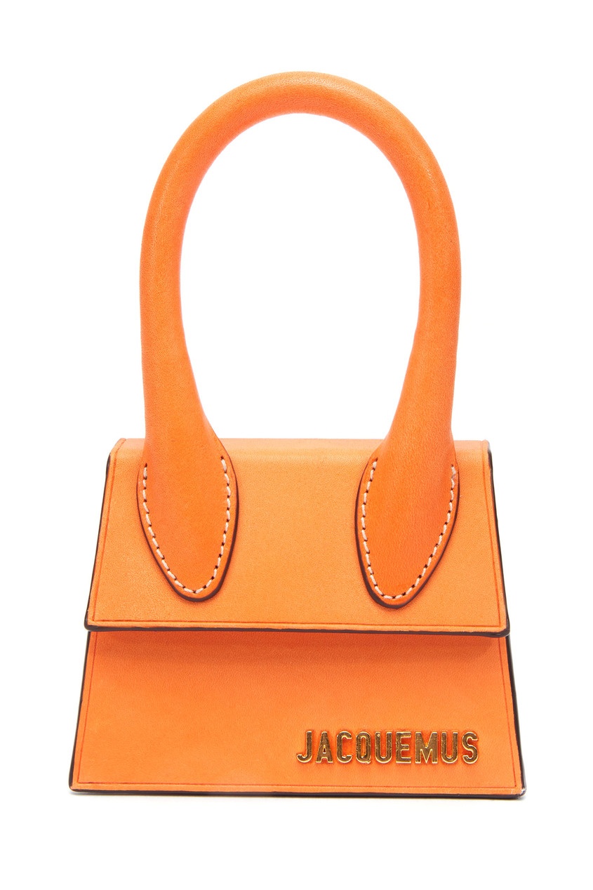 фото Оранжевая кожаная сумка le chiquito jacquemus