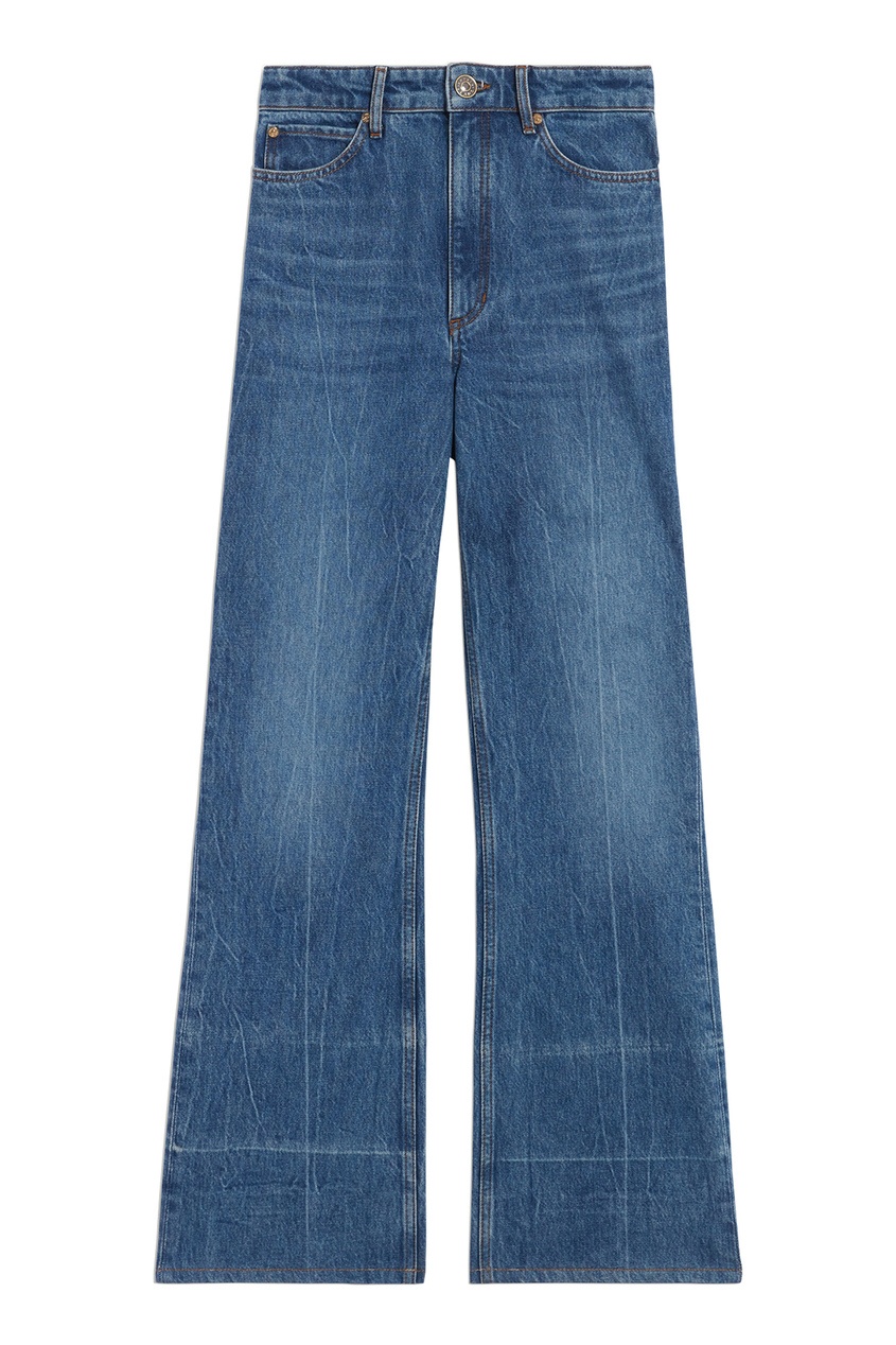 фото Синие расклешенные джинсы sandro