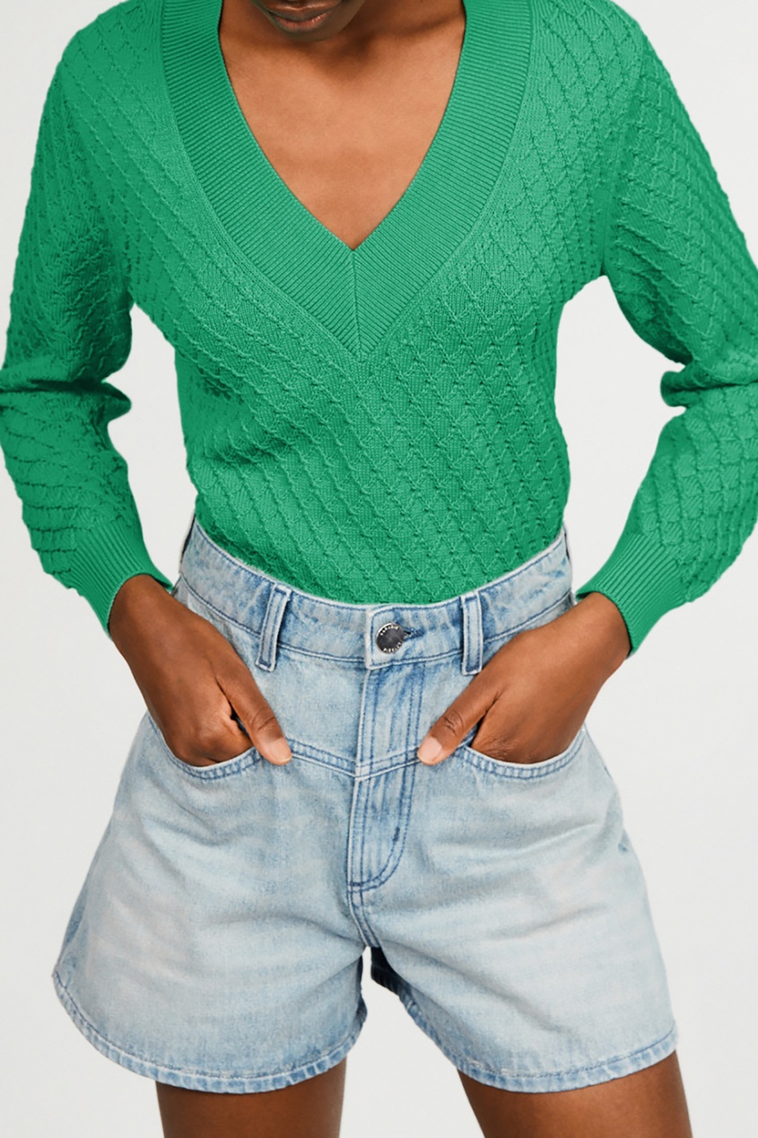 фото Зеленый пуловер claudie pierlot