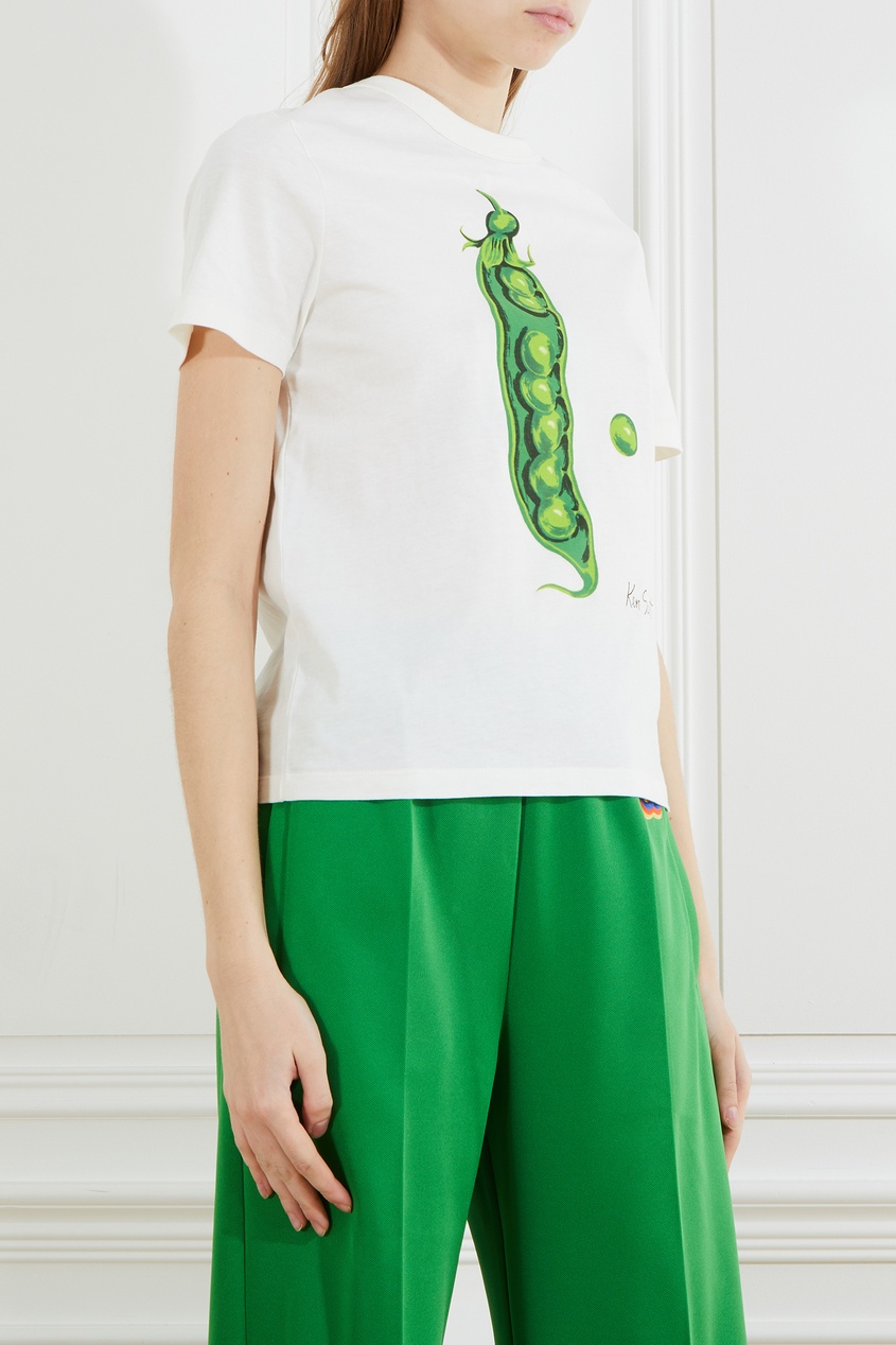 фото Хлопковая футболка с принтом в виде гороха gucci