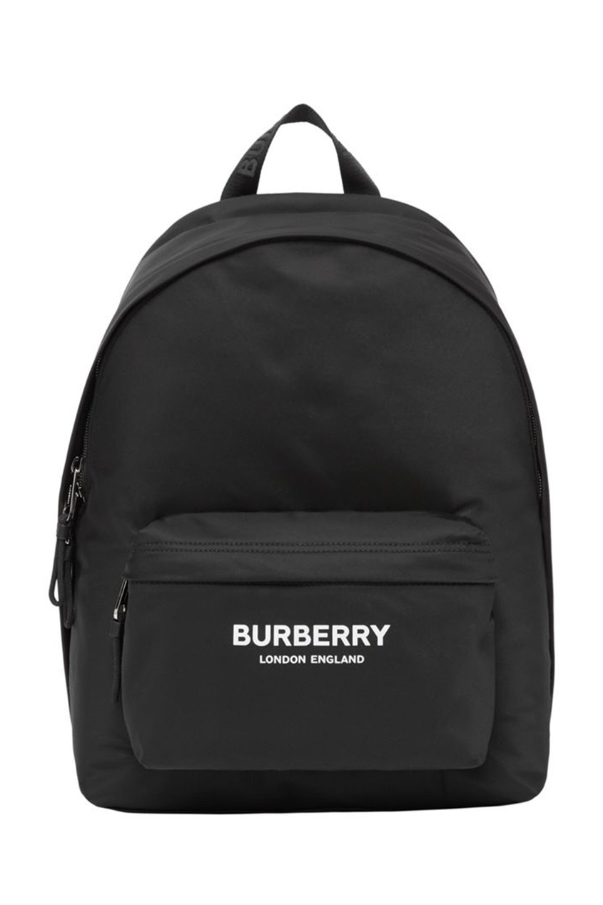Черный тканевый рюкзак с логотипом