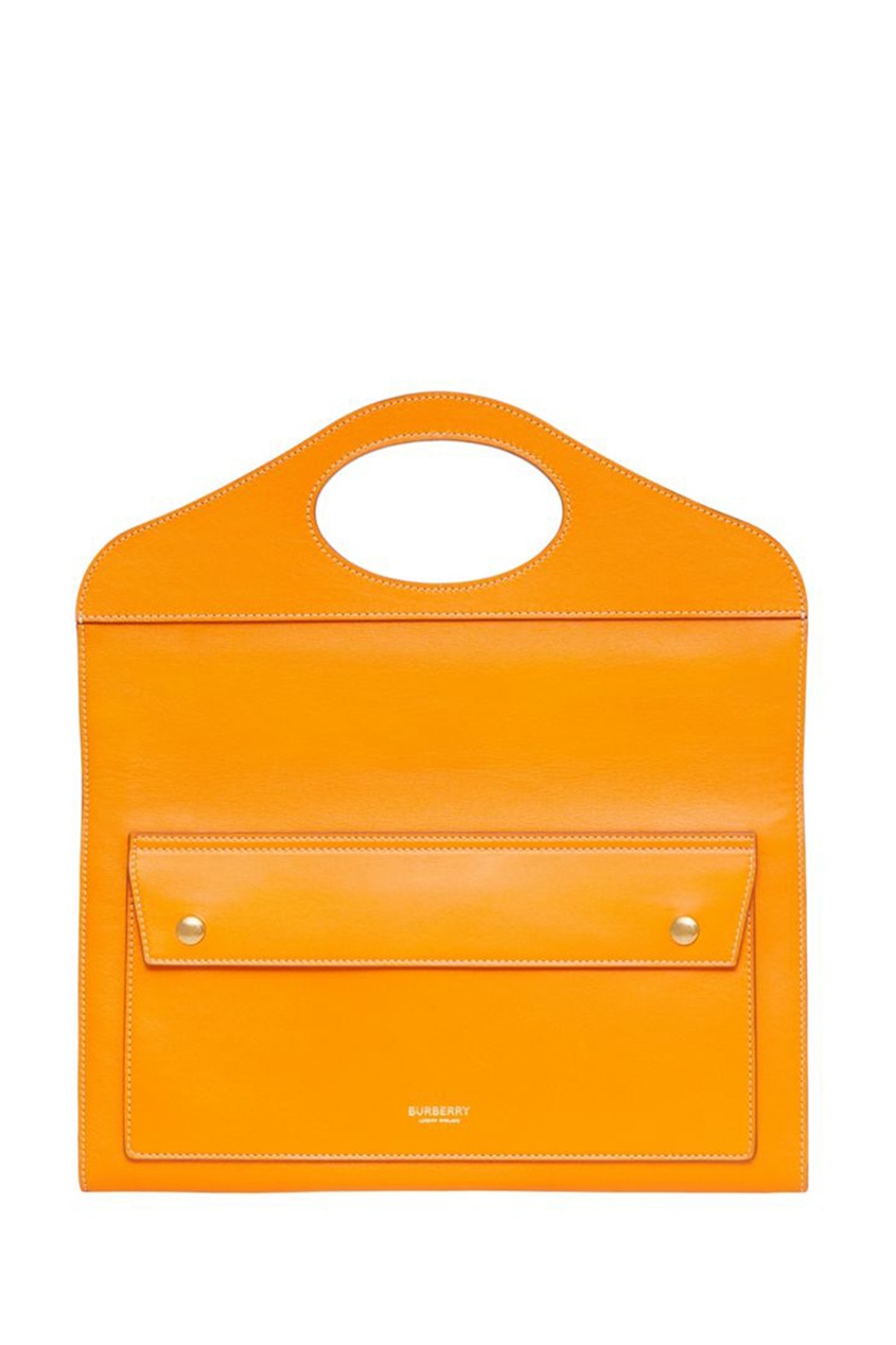 фото Компактный оранжевый клатч pocket burberry