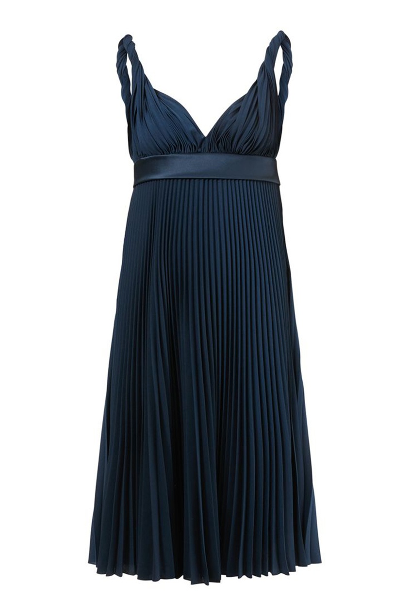 фото Синее плиссированное платье burberry