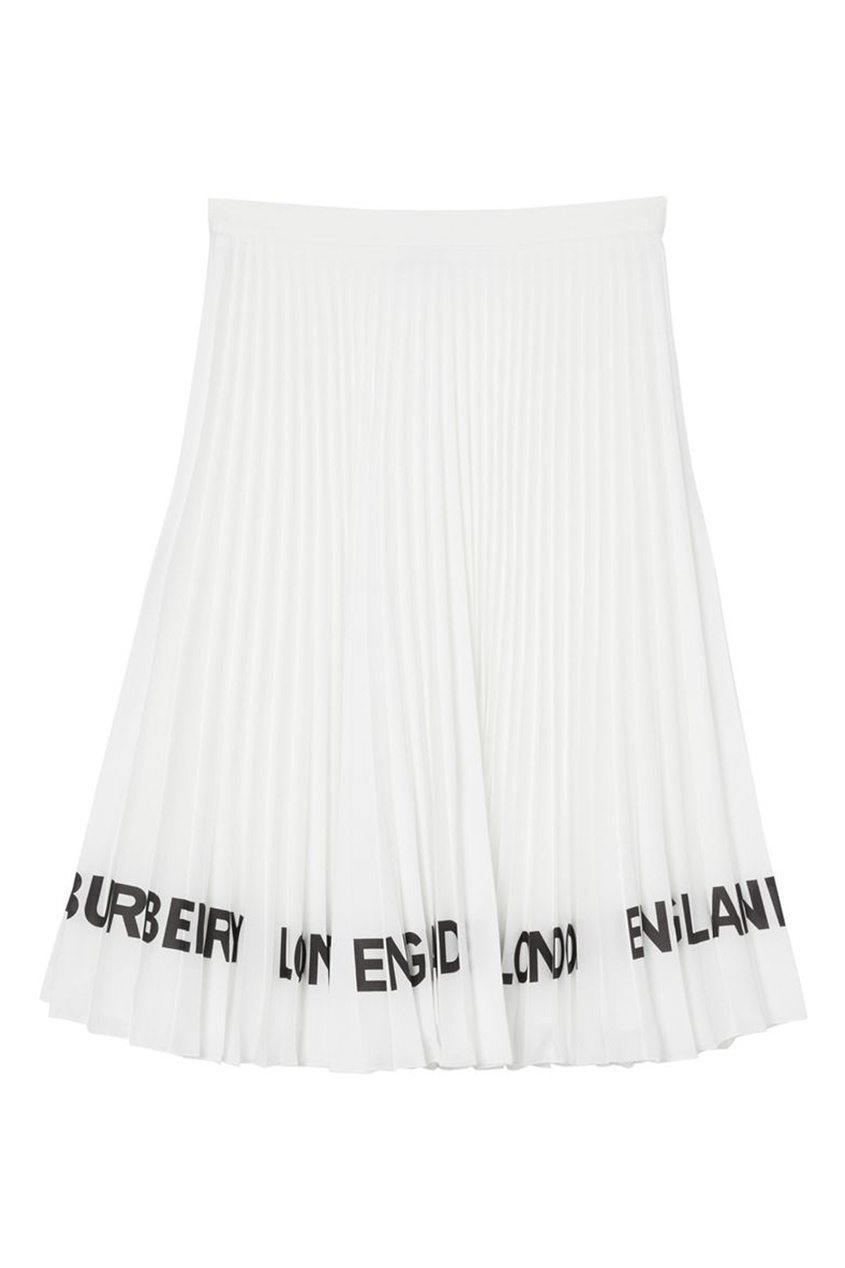 фото Белая плиссированная юбка burberry