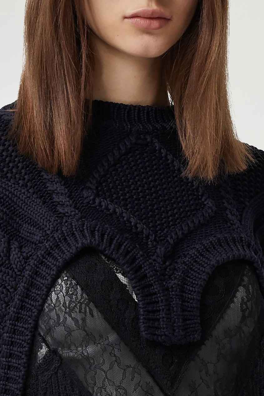 фото Темно-серый асимметричный свитер burberry