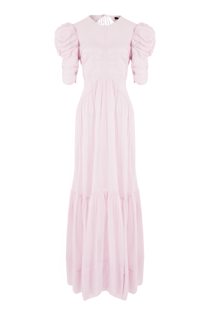 фото Розовое платье из хлопка и шелка katici isabel marant