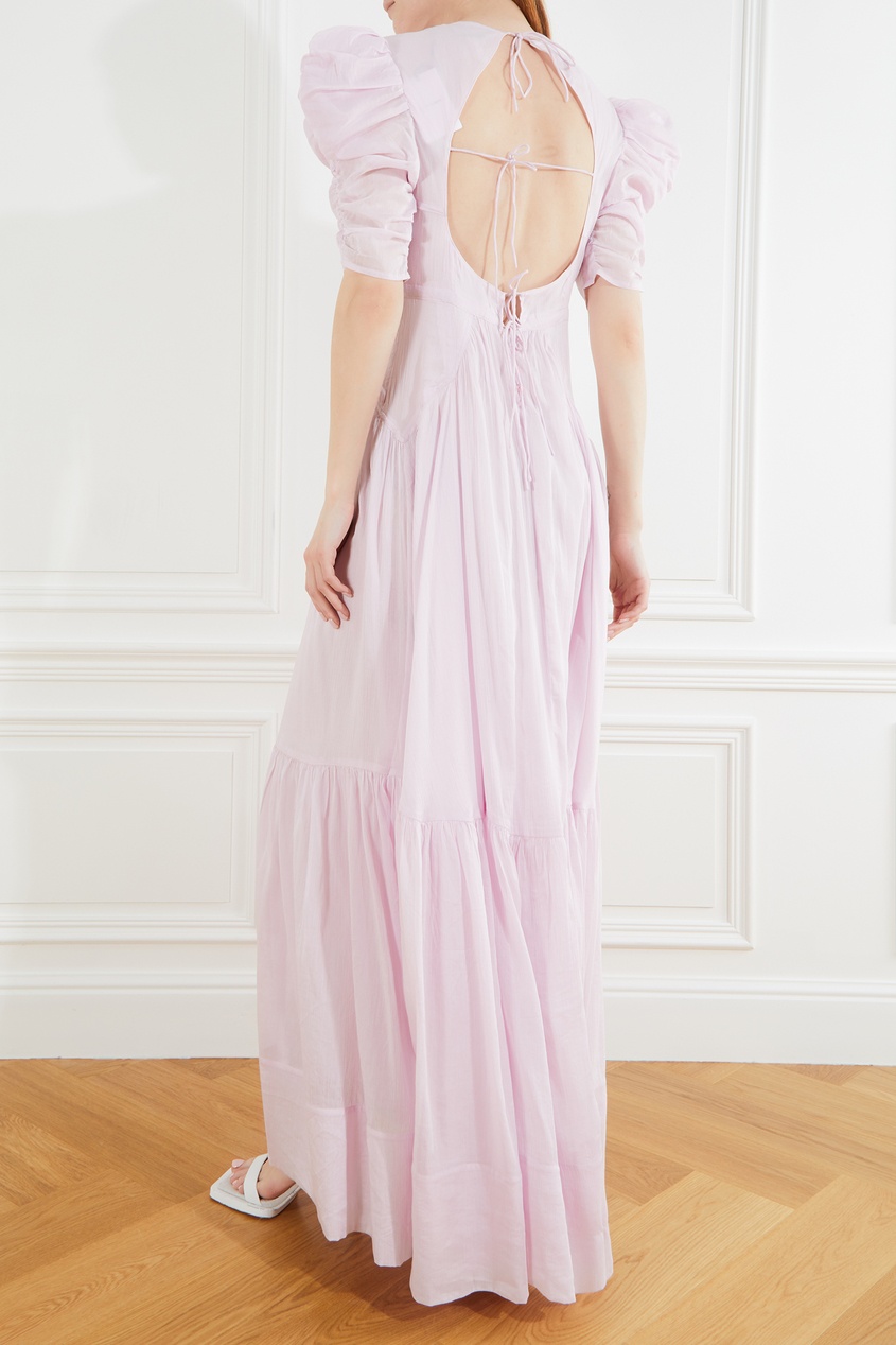 фото Розовое платье из хлопка и шелка katici isabel marant