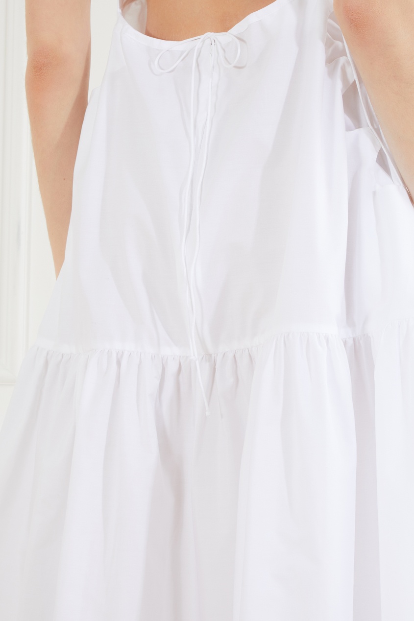 фото Белое хлопковое платье без рукавов hay cecilie bahnsen