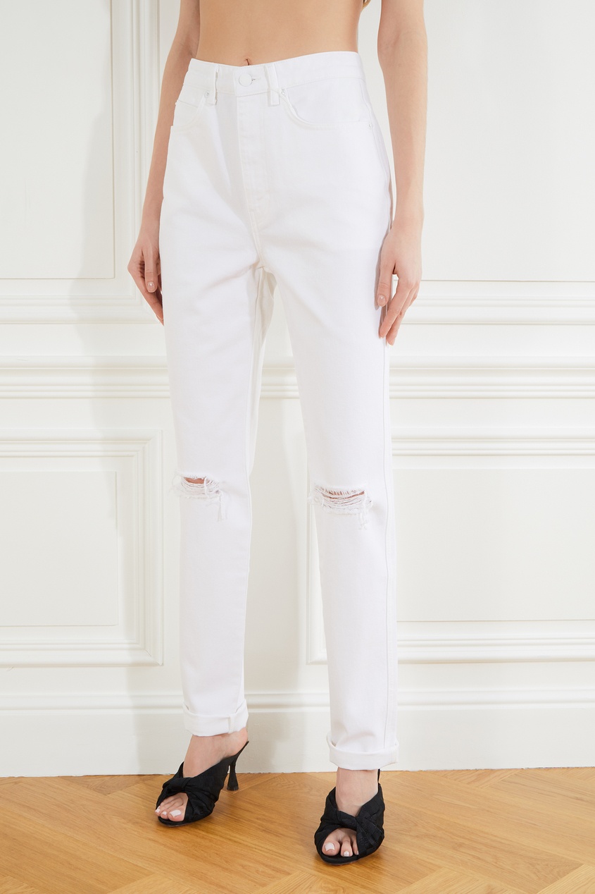 фото Белые джинсы с разрезами alexander wang.t
