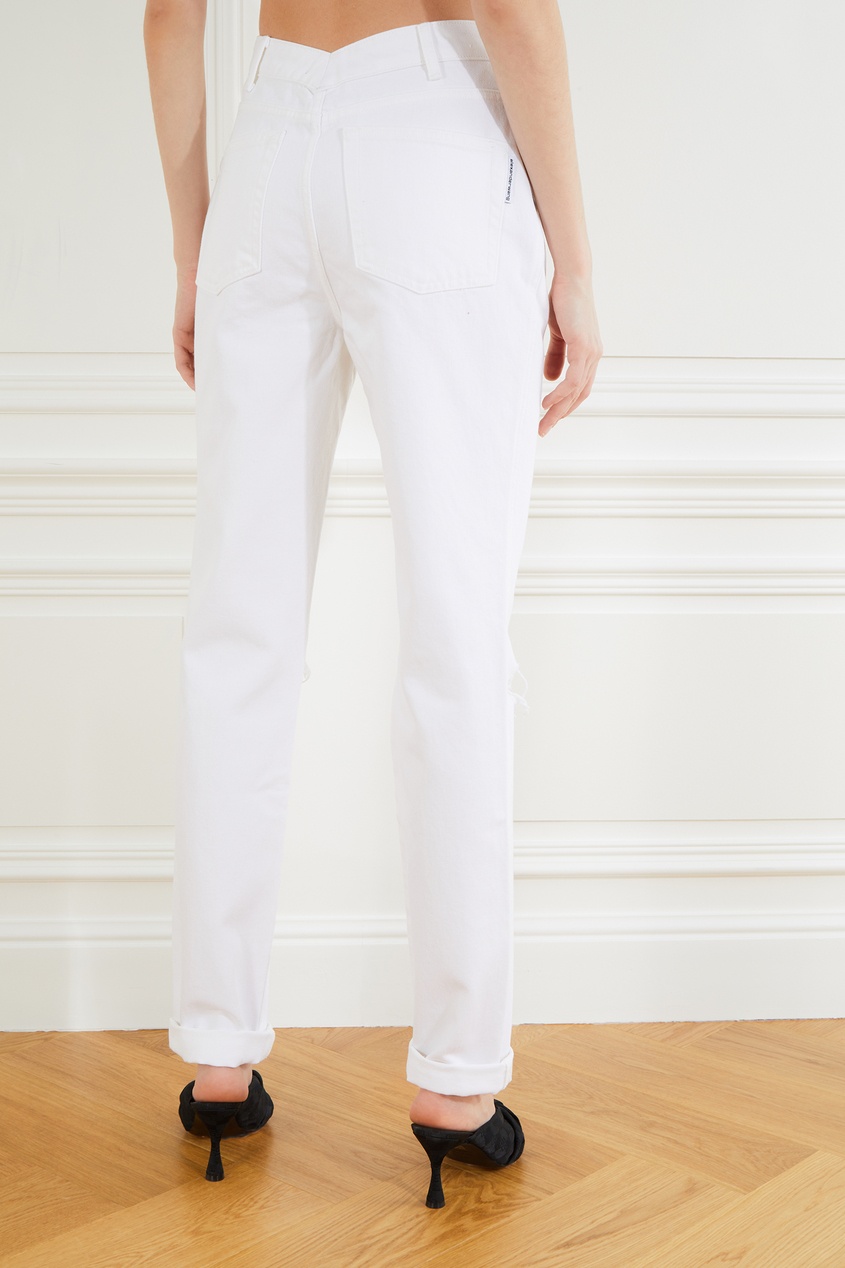 фото Белые джинсы с разрезами alexander wang.t