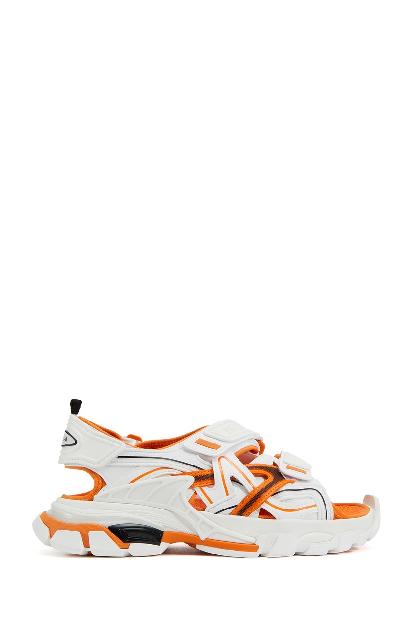фото Бело-оранжевые спортивные сандалии balenciaga