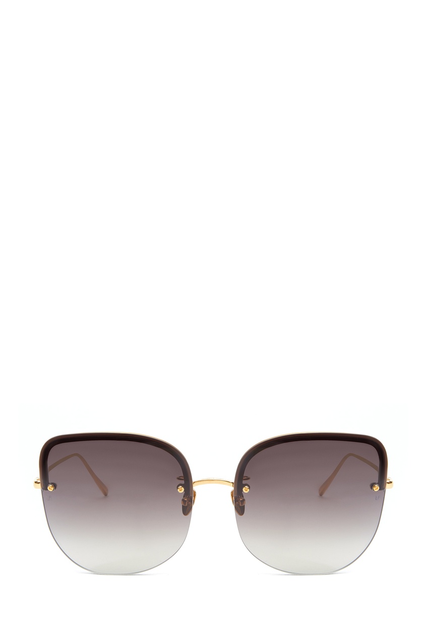 фото Серо-золотые солнцезащитные очки loni linda farrow