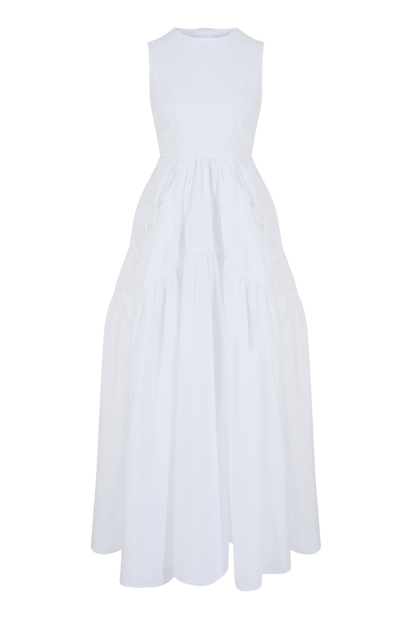 Белое хлопковое платье без рукавов Hay Cecilie Bahnsen белого цвета