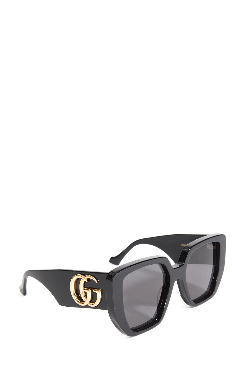 фото Черные солнцезащитные очки с логотипом gucci