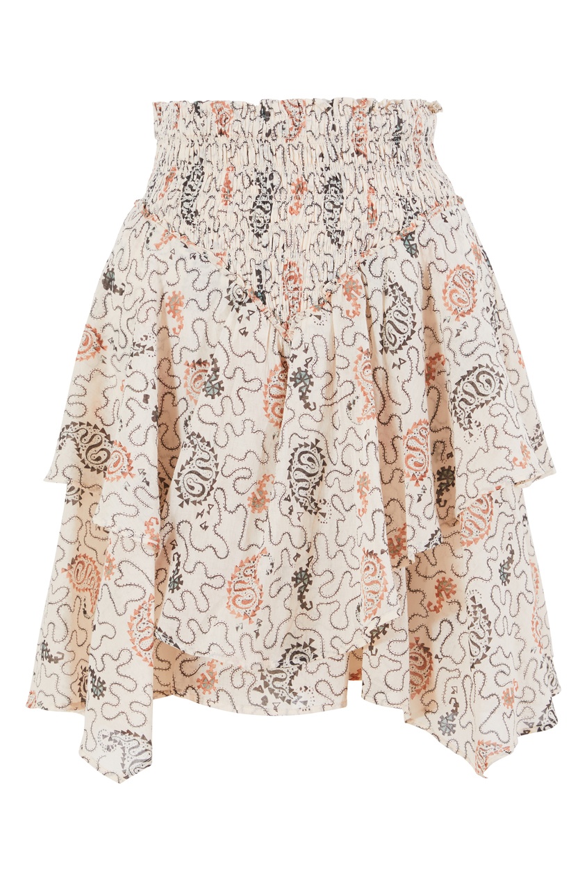 фото Кремовая хлопковая юбка с принтом also isabel marant etoile