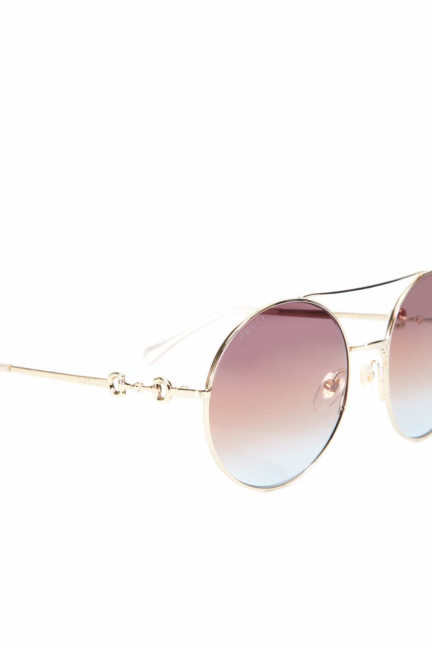 фото Круглые солнцезащитные очки gucci