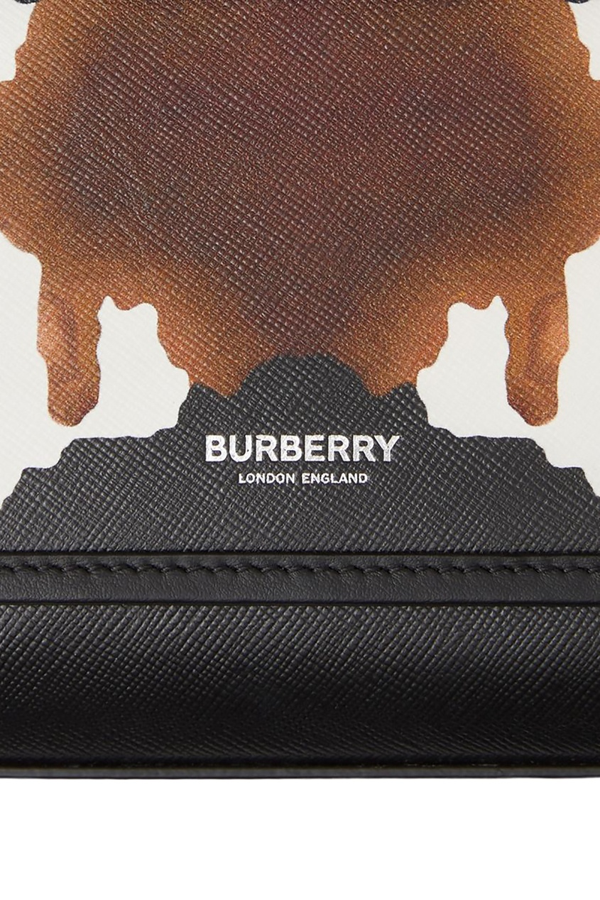 фото Миниатюрная черная сумка с принтом pocket burberry