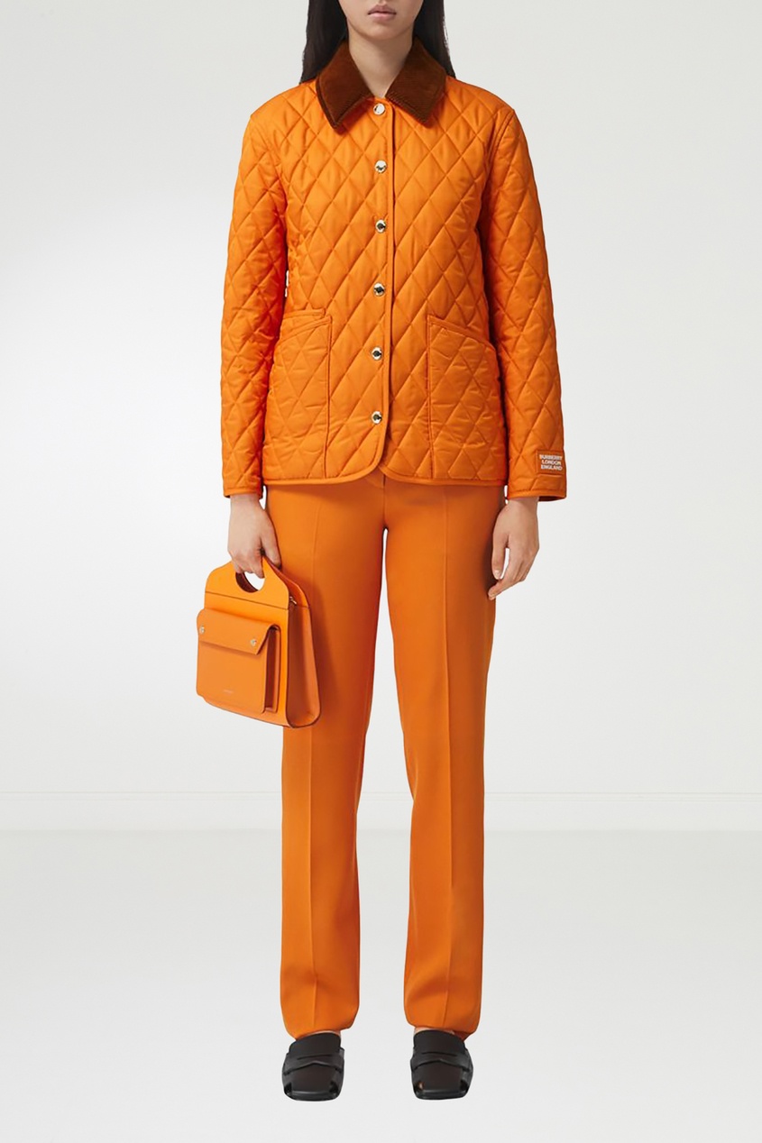 фото Оранжевая стеганая куртка burberry